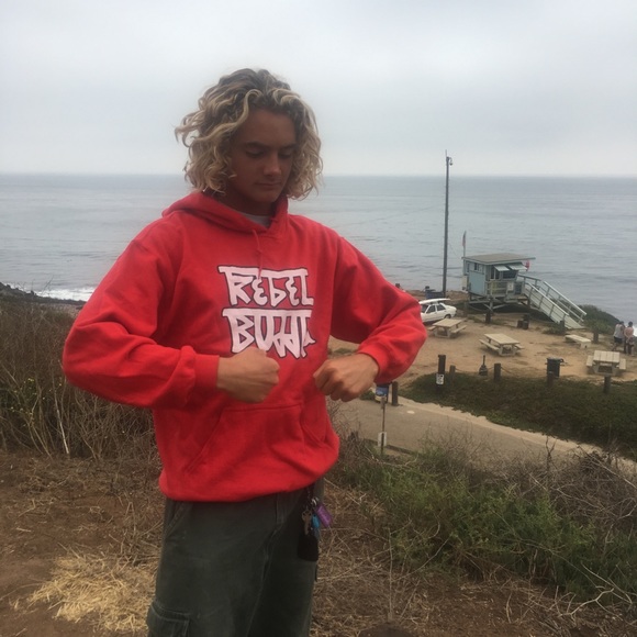 Rebel Buddha red hoodie - Picture 3 of 8